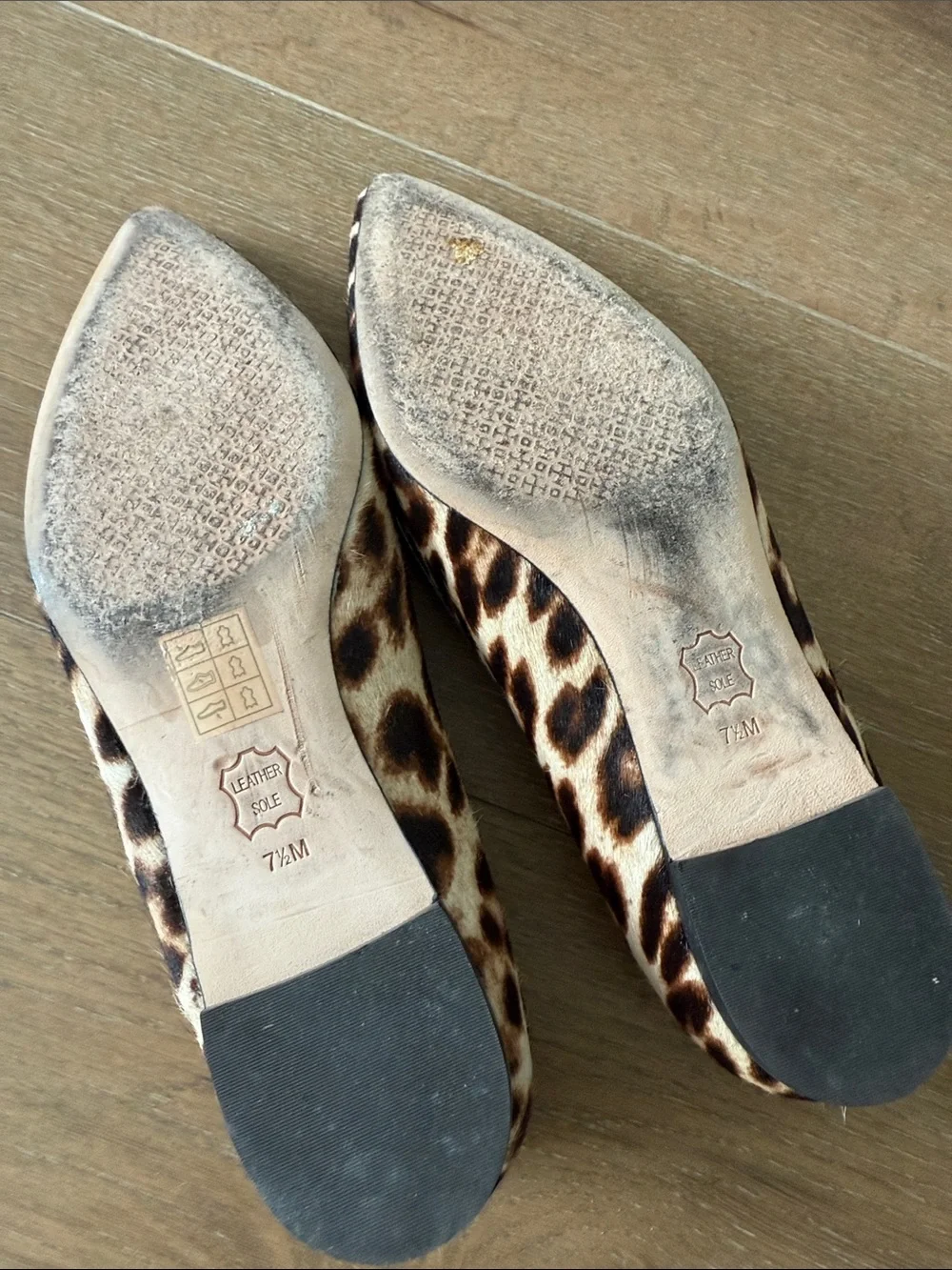 Tory Burch Leopard-Pattern Pointed Toe Flats - Brown & Black
